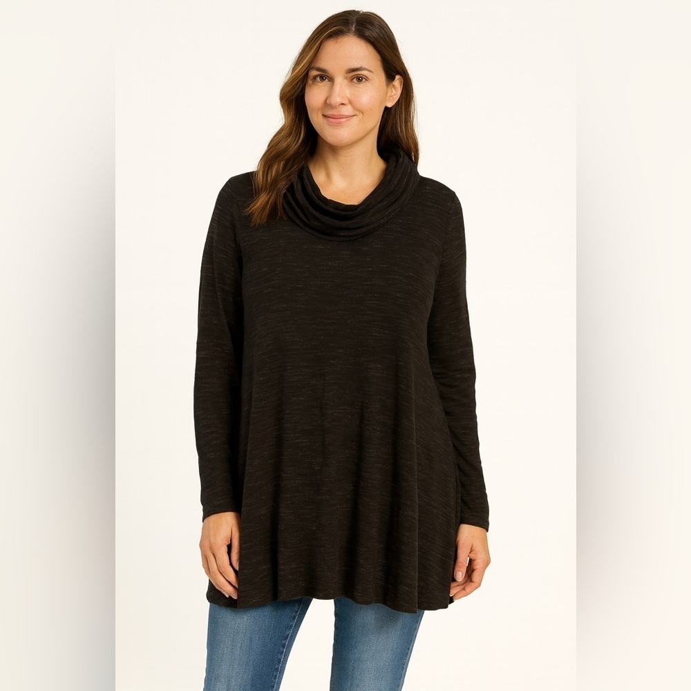 Carolina Belle Black Cowl Neck Sweater. Size 2X.